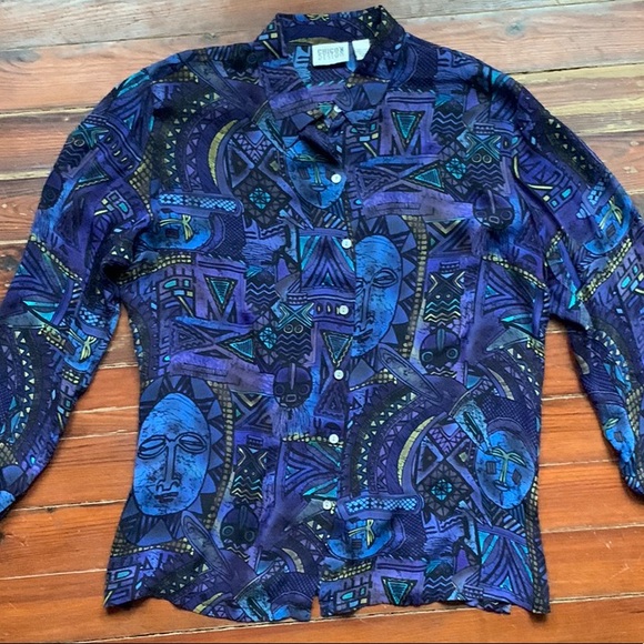 Chico's Tops - Chicos Silk Tribal Blouse